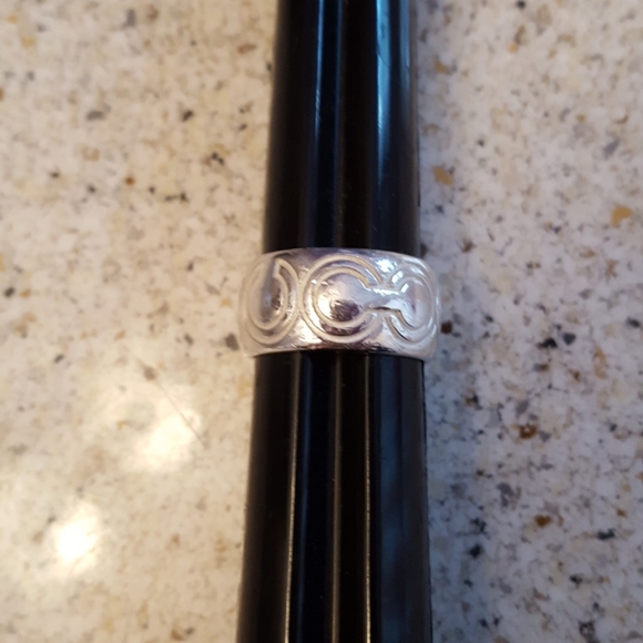 Signature Coach, heavy, 925 silver band ring. - Picture 5 of 6